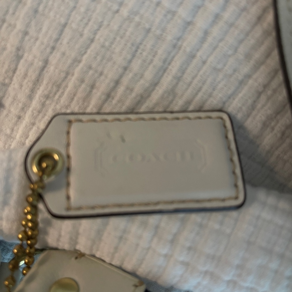 Vintage Coach Print cross body navy/white canvas strap - Picture 4 of 11